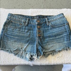 Lucky Brand Blue Jean Shorts with Frayed Hem
